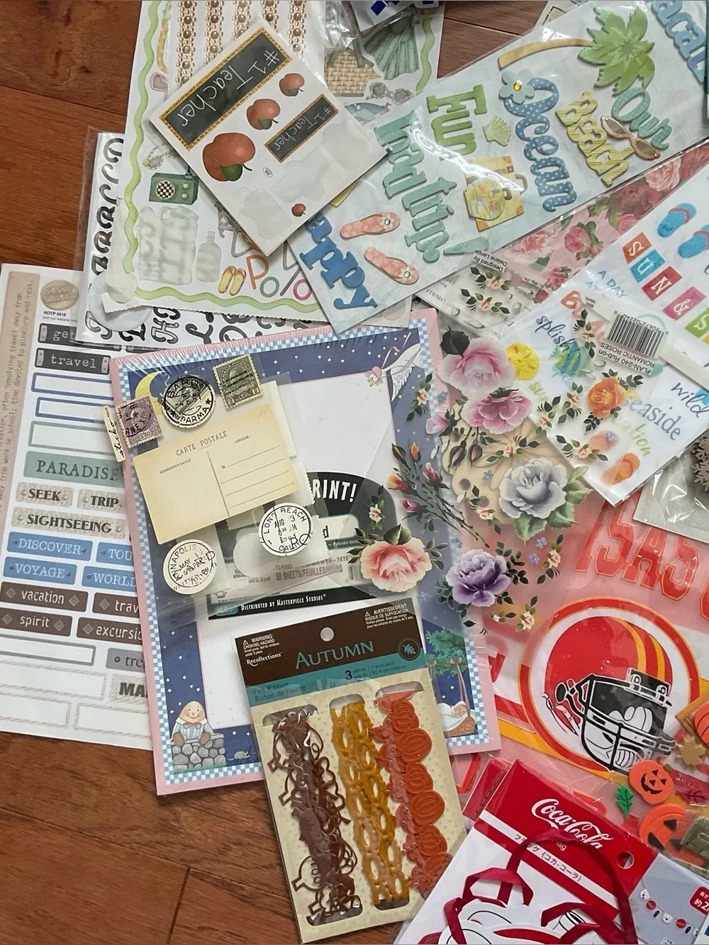 Huge 4+ Pound Craft Lot Scrapbooking Stickers New And Used Art Hobby Paper
